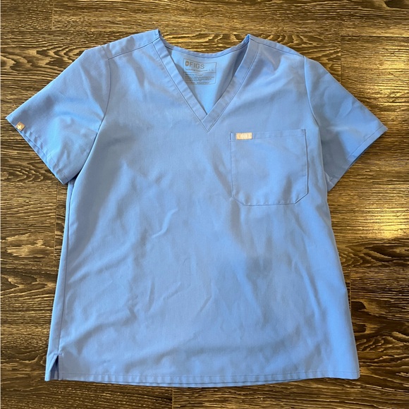 Figs Tops - Figs Ceil Blue Catarina Scrub Top
